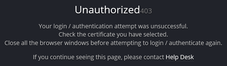 Unauthorized 403 Error